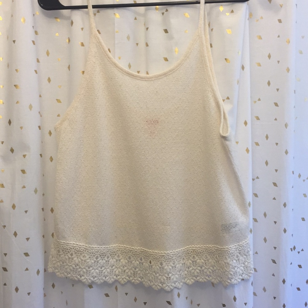 Mossimo tank top with lace bottom.